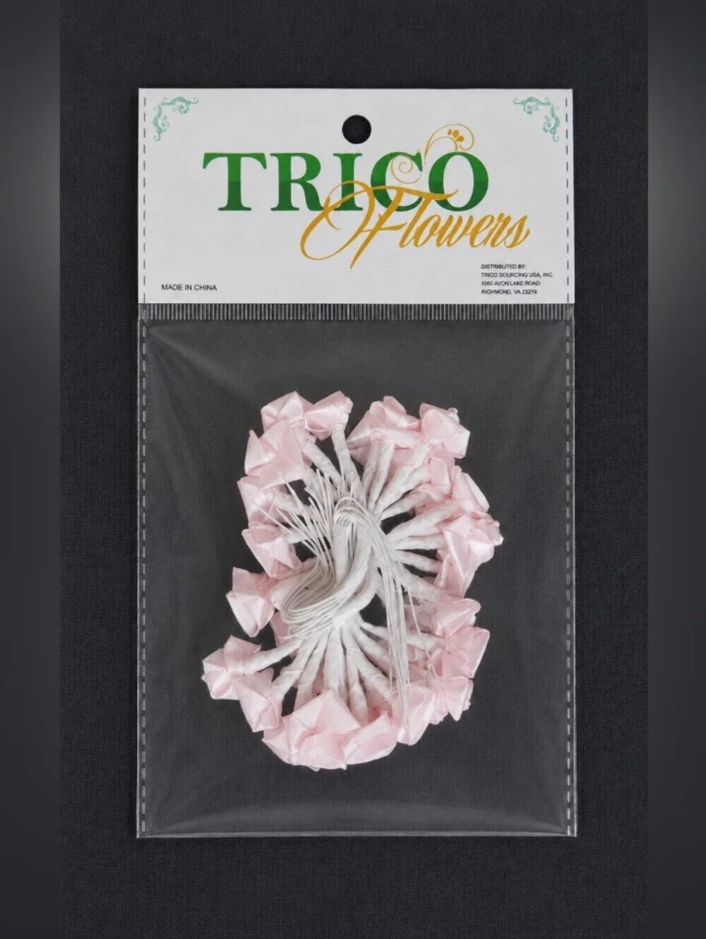 🌸 Pink Satin Ribbon Rosebuds with Wire Stems – Mini Craft Flowers New 🌸